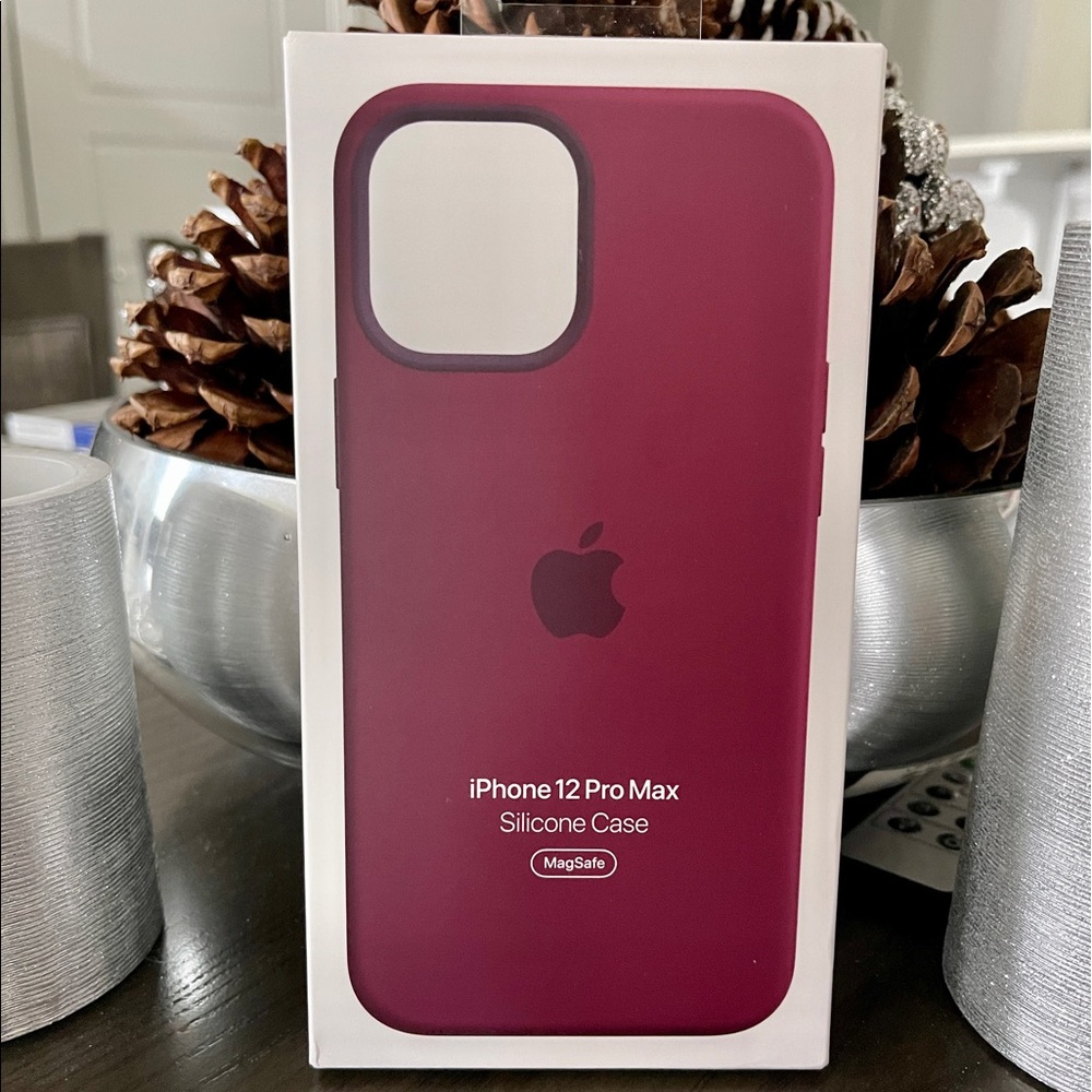 Used Like New iPhone 12 Pro Max Silicone Plum Case